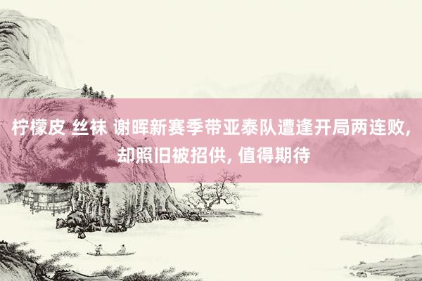 柠檬皮 丝袜 谢晖新赛季带亚泰队遭逢开局两连败， 却照旧被招供， 值得期待