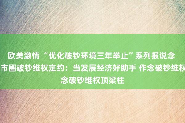 欧美激情 “优化破钞环境三年举止”系列报说念 |沈阳都市圈破钞维权定约：当发展经济好助手 作念破钞维权顶梁柱