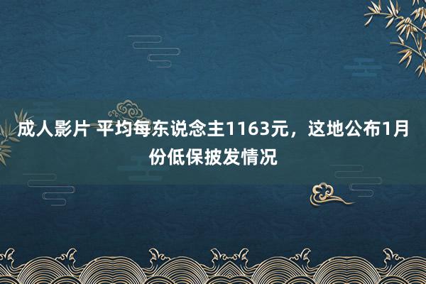 成人影片 平均每东说念主1163元，这地公布1月份低保披发情况